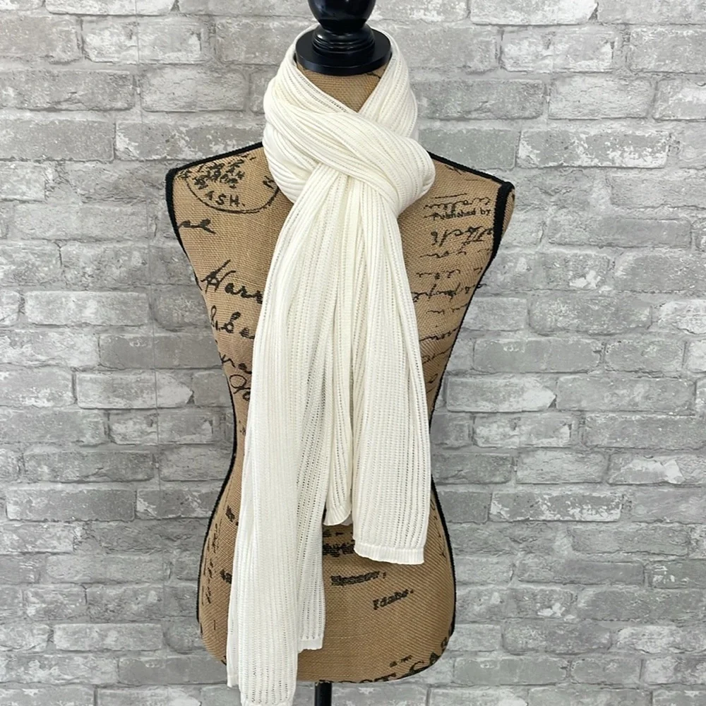 A New Day Ivory Knit Scarf